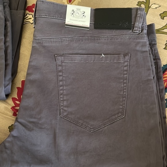 English Laundry Men's Slimmer Straight Leg 5-Pocket Pants, Gray - Picture 4 of 6